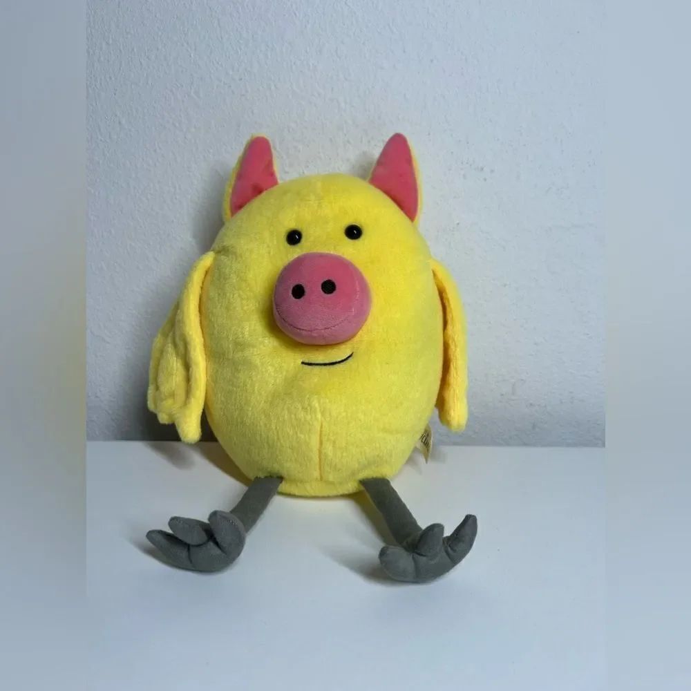 Manhattan Toy CHICKAPIG Yellow Soft 12in Plush 2018 Pink Snout Ears Gray Feet